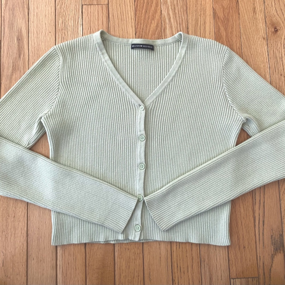 brandy melville shannon green cardigan💚